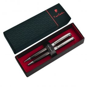 PIERRE CARDIN ROI Sada kuličkového pera a rolleru gunmetal