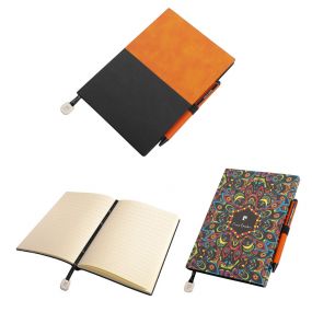 PIERRE CARDIN REPORTER SET Sada poznámkového bloku a kuličkového pera oranžová