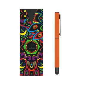 PIERRE CARDIN CELEBRATION Kovový roller se stylusem oranžová