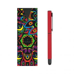 PIERRE CARDIN CELEBRATION Kovový roller se stylusem červená