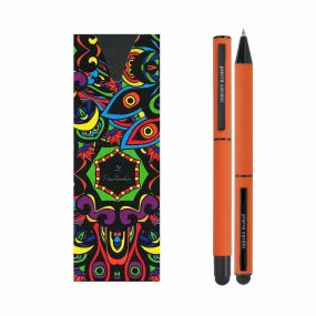 PIERRE CARDIN CELEBRATION SET Sada kuličkového pera a rolleru oranžová